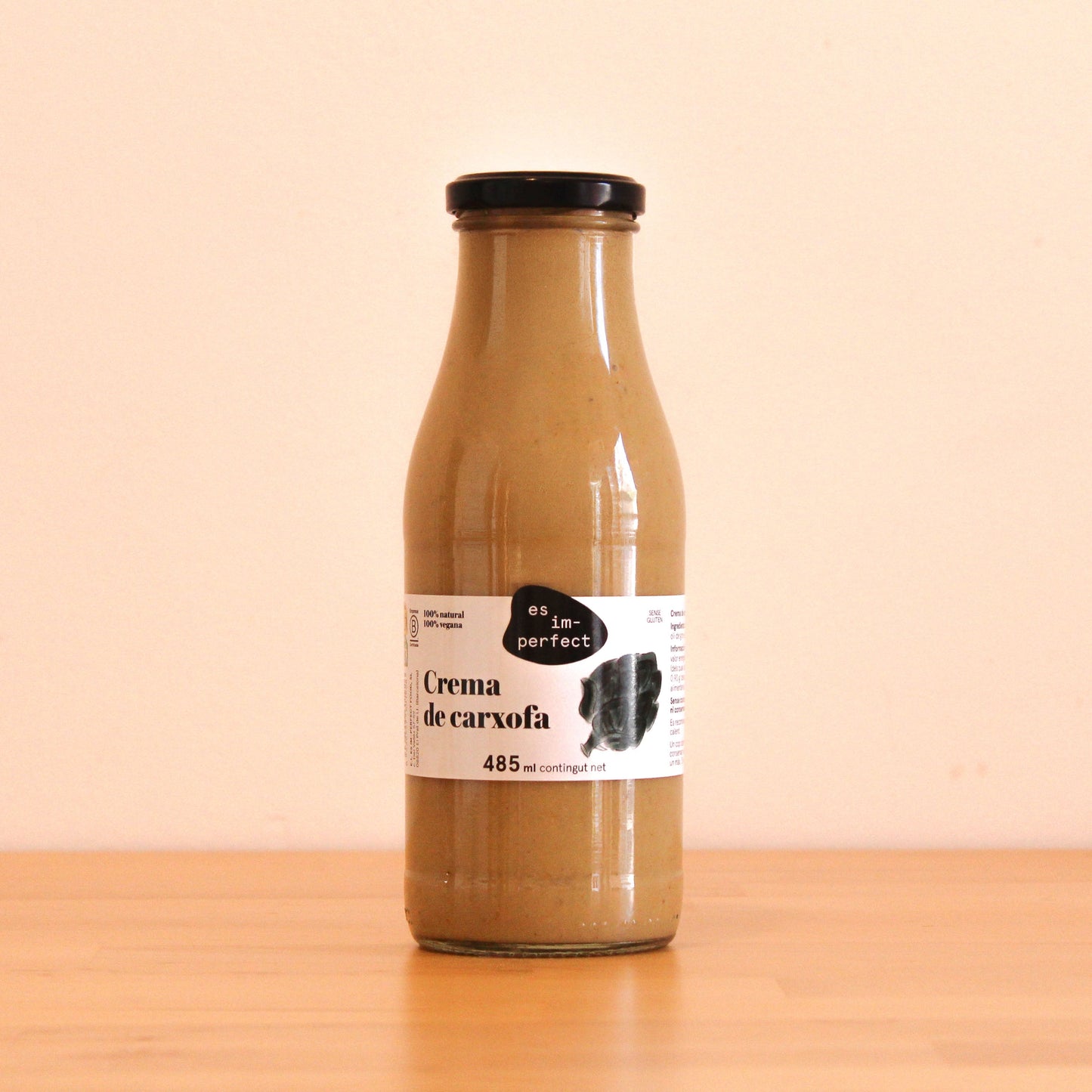 Crema de alcachofa 100% natural, tarro de la marca es im-perfect.