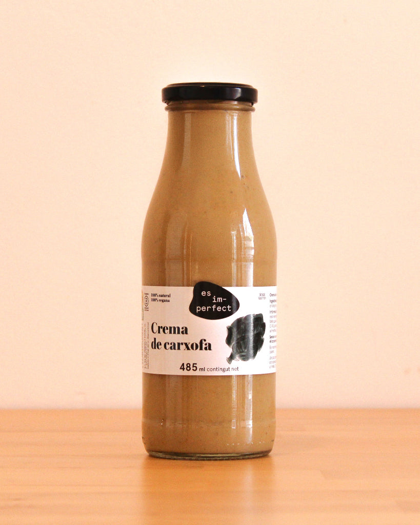 Crema de alcachofa 100% natural, tarro de la marca es im-perfect.