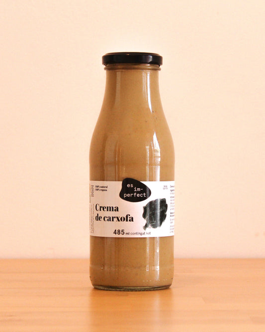 Crema de alcachofa 100% natural, tarro de la marca es im-perfect.