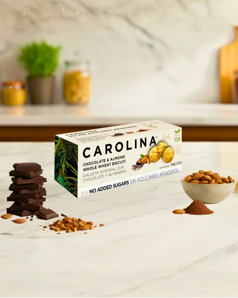Galletas Integrales Sin Azúcares Añadidos con Chocolate y Almendra. Vegana - Molic Gourmet