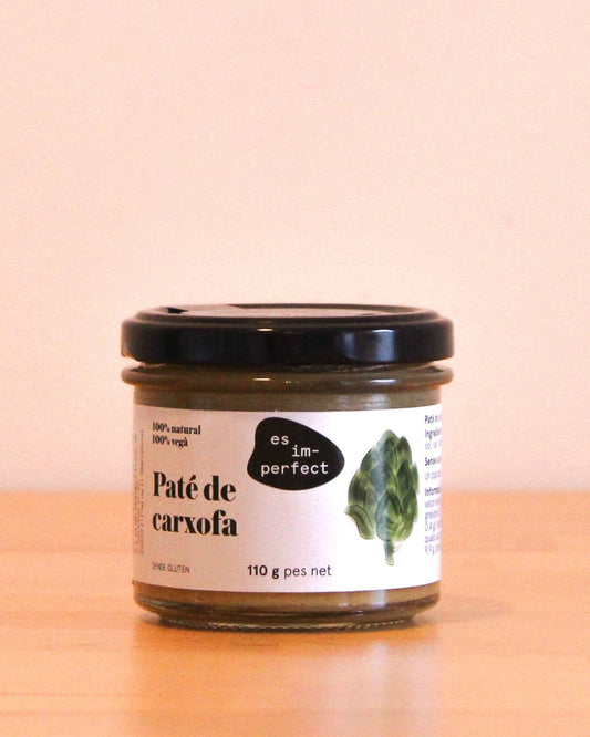 Paté artesano de alcachofa, tarro de la marca es im-perfect.