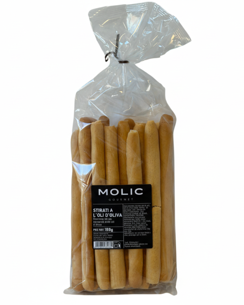 Bastones de pan con aceite de oliva