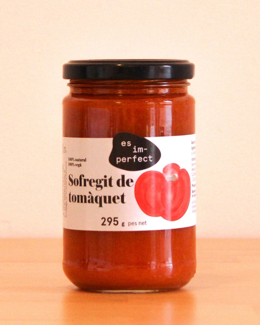 Sofrito artesanal de tomate, tarro de la marca es im-perfect.