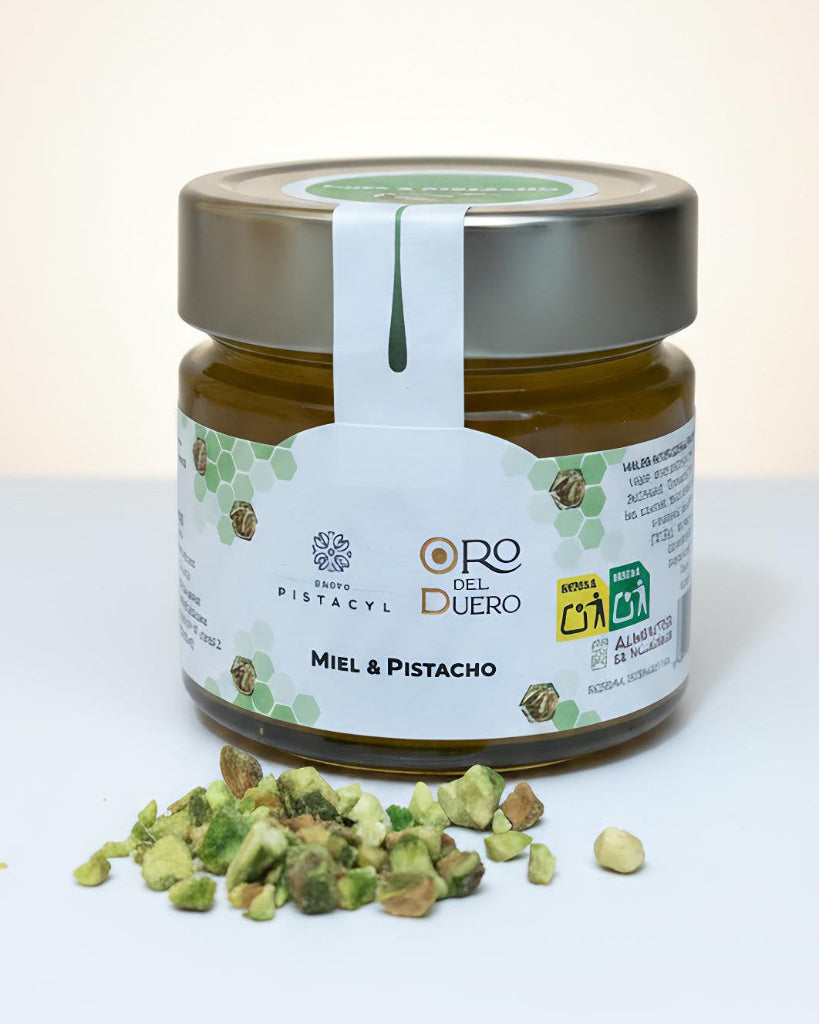 Miel artesanal con pistacho, Oro del Duero.