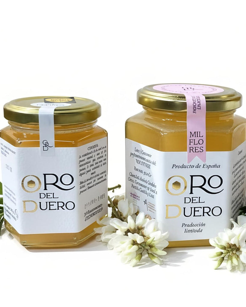 Miel de mil flores artesanal, distintos formatos, Oro del Duero.