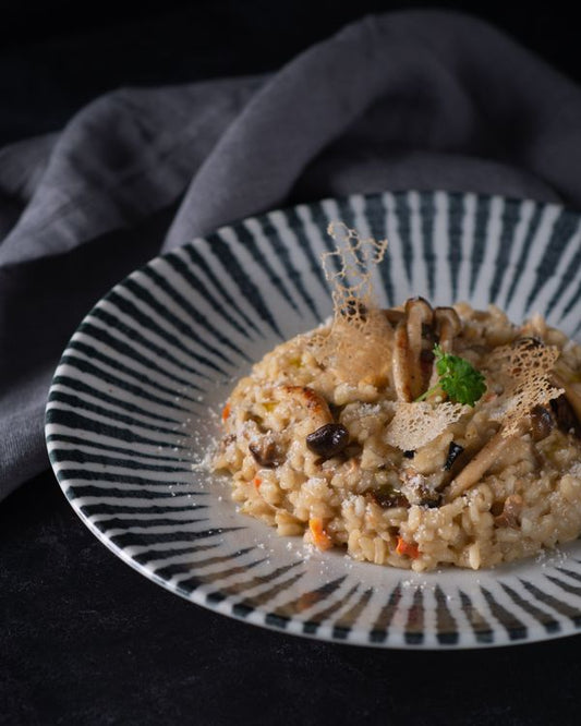 Arroz meloso cremoso con sofrito artesanal y aceite de oliva virgen extra