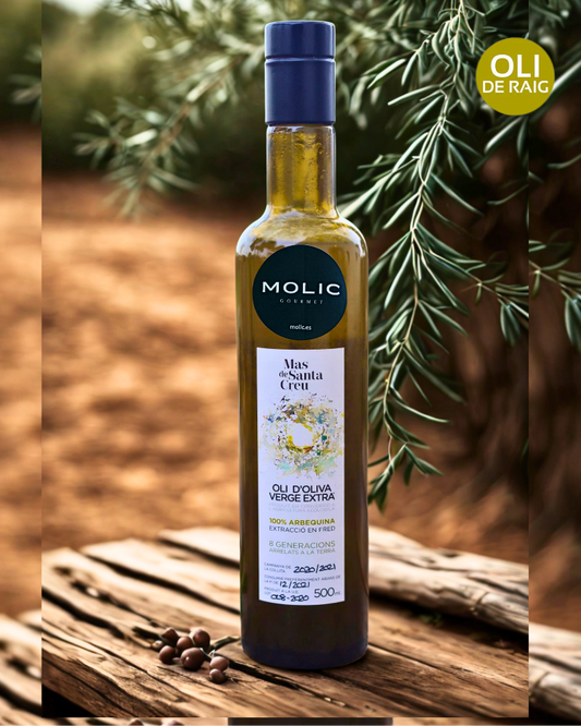 Aceite Arbequina Virgen Extra Ecológico 100% 500ml VERSIÓN "OLI DE RAIG" (Temporal)