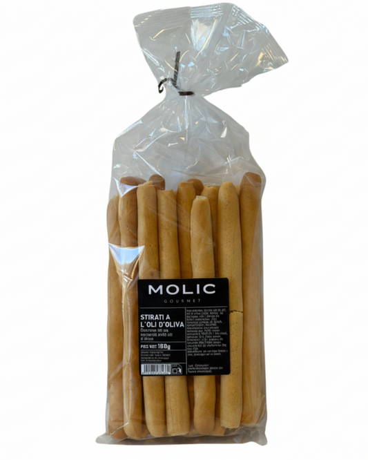 Bastones de pan con aceite de oliva