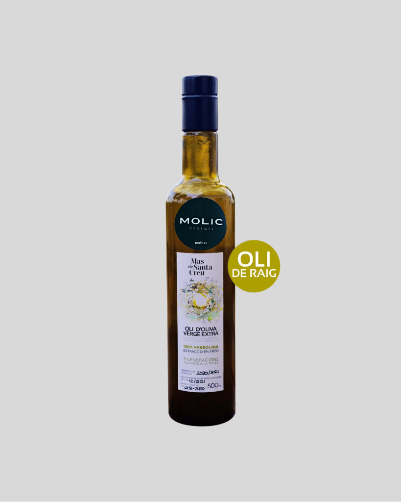 Aceite Arbequina Virgen Extra Ecológico 100% 500ml VERSIÓN "OLI DE RAIG" (Temporal)
