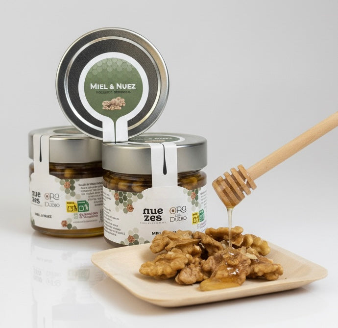 Miel artesanal con nueces, Oro del Duero.